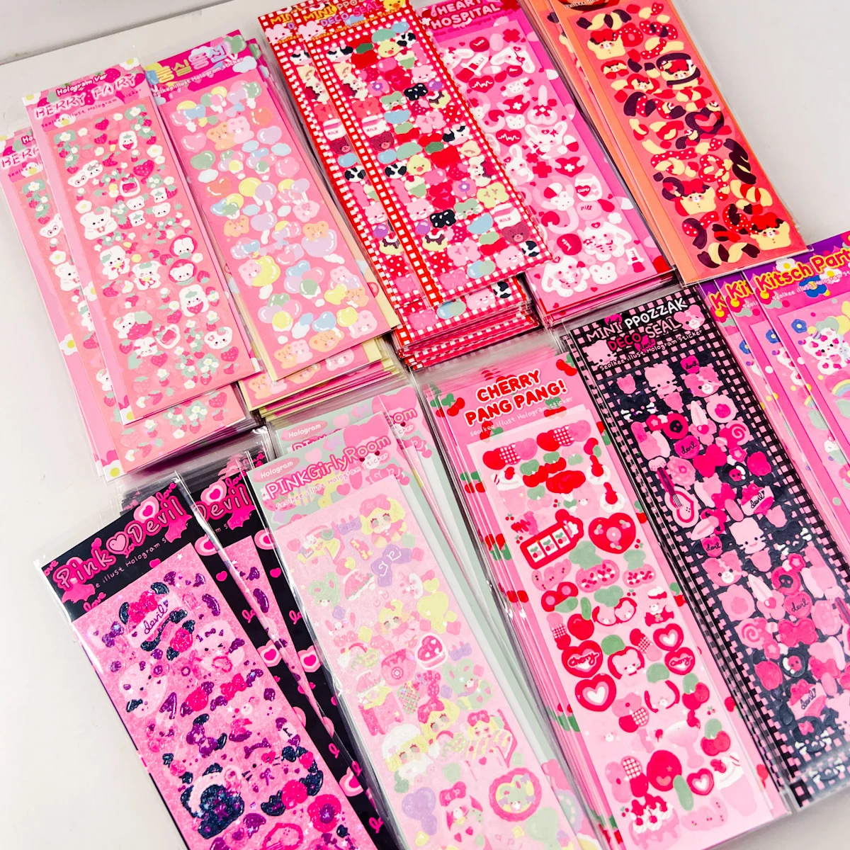 SKYSONIC BOBO Scrapbooking Stickers Journal Decor Pink Girls Series Idol Stationery Postcards Cute Korean Album Sticker Suppli