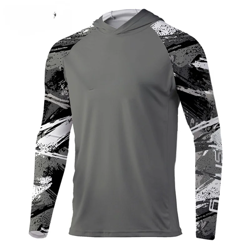 

Fishing Hoodie Shirts Long Sleeve Quick Dry Sweatshirt Men Summer Breathable Performance Fishing Clothing