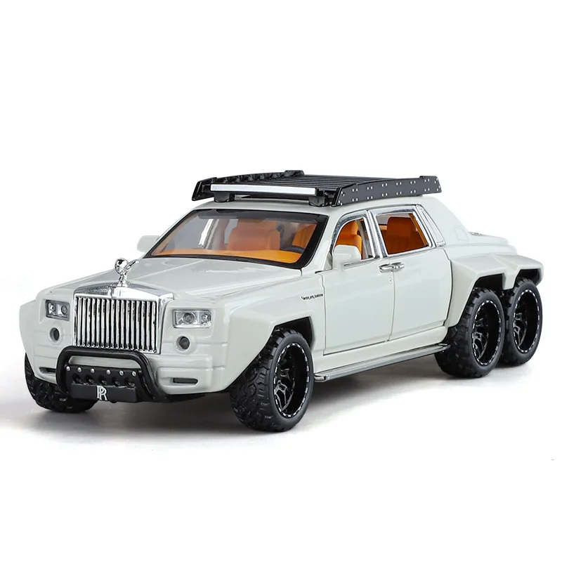 1:32 Rolls-Royce Phantom 6X6 внедорожник модель автомобиля из сплава звук и свет детская