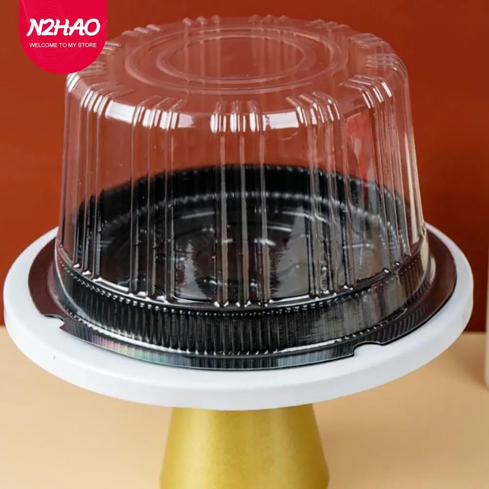 

20Pcs 8/6 Inch Transparent Food Packaging Box Round Cake Box Transparent Clear Cupcake Muffin Dome Holder Cases Party Supplies