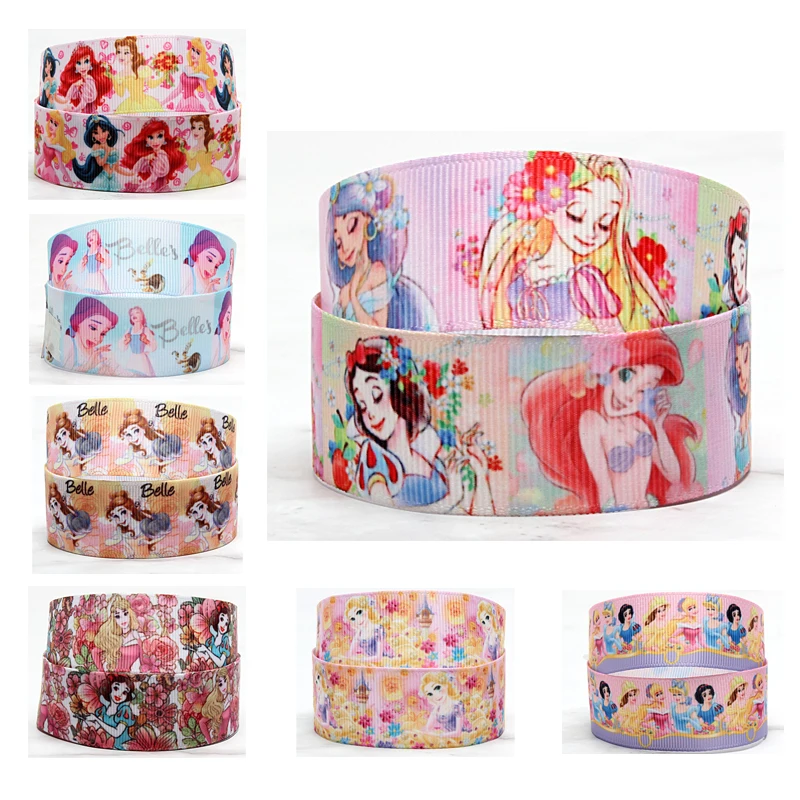 

Delicate Snow White Belle Princess printed 25MM 38MM Disney Ribbon For Hair Bows
