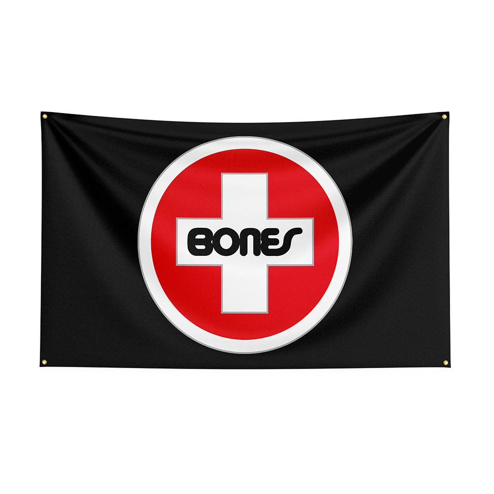 

90x150cm Bones Flag Polyester Printed Skateboards Banner For Decor