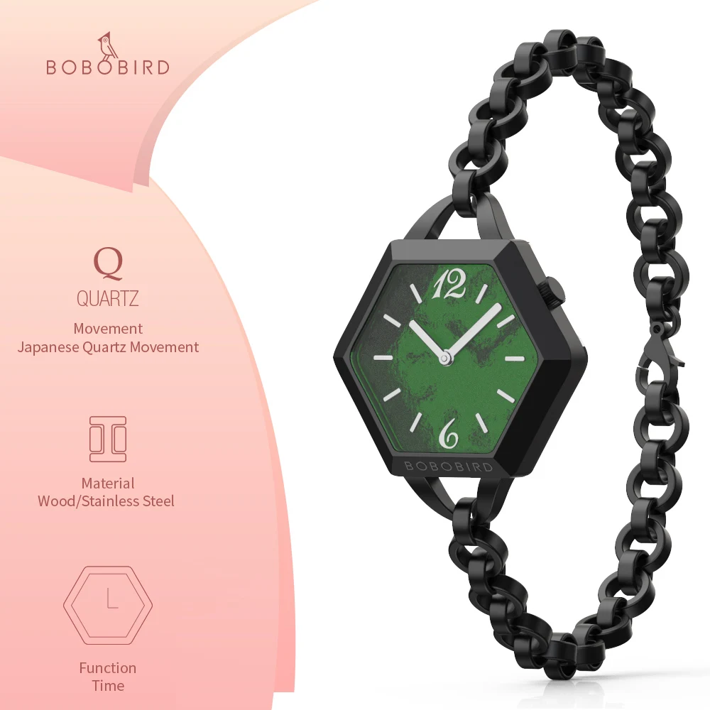 

BOBO BIRD Women's Wristwatch Japanese Quartz Movement Wooden Watch Timepieces Chronograph Stylish Jewelry Relógio Feminino Gift
