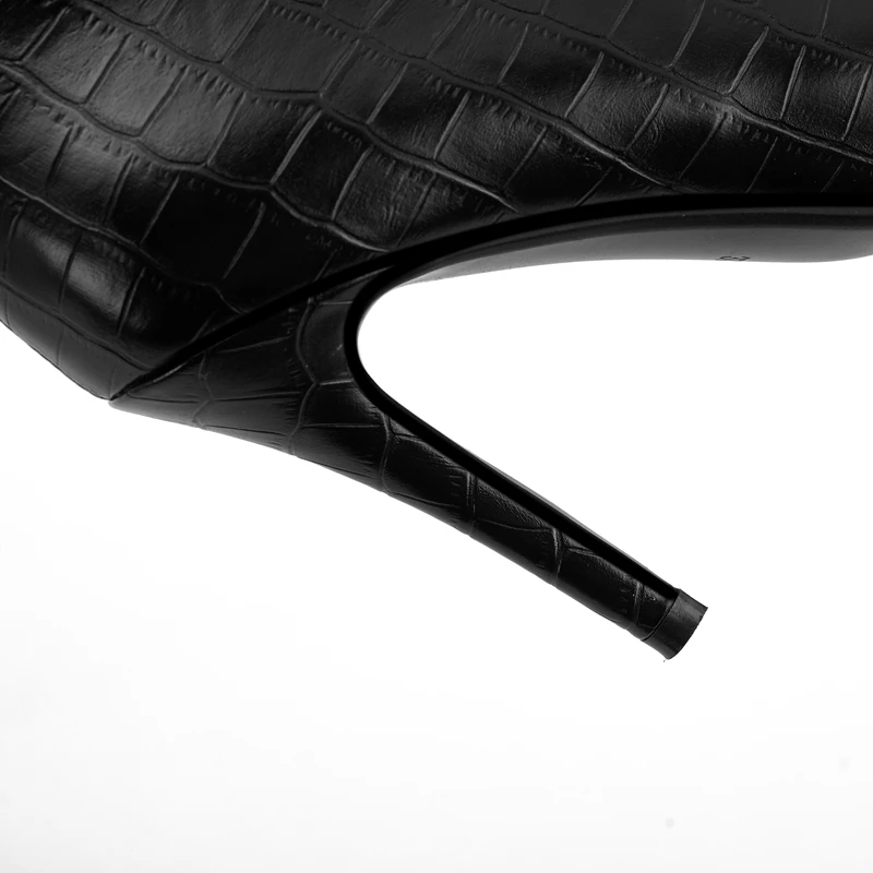 Женские сапоги с острым носком Kaky длинные на высоком каблуке очень большие