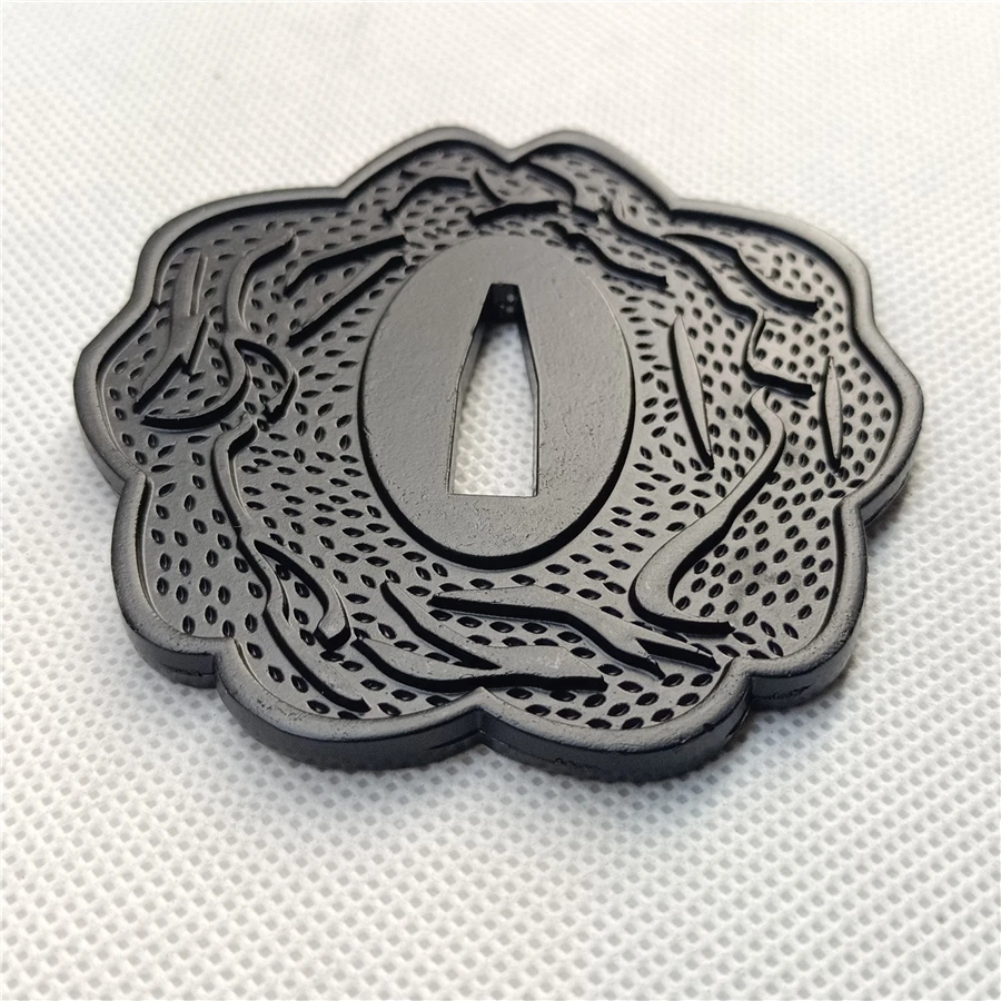 Черная защитная фурнитура из сплава для японского самурайского меча