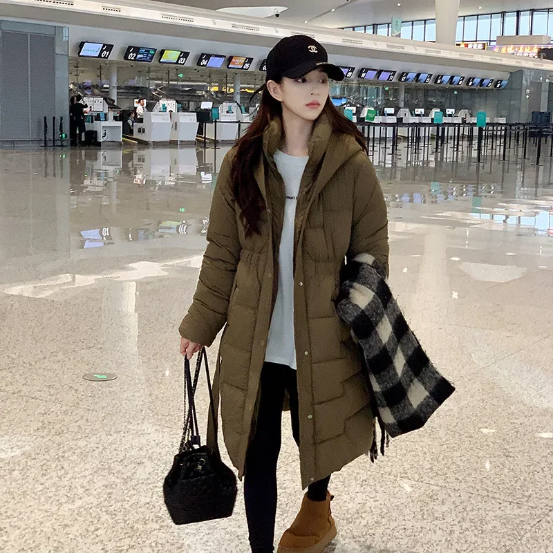 Пуховик женский из хлопка