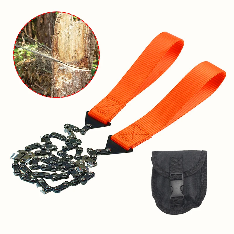 

Outdoor Garden Tools 24inch Portable Outdoor Survival Hand Zipper Saw Wire Saw Handheld Chains Saw Wood Cutting Tool