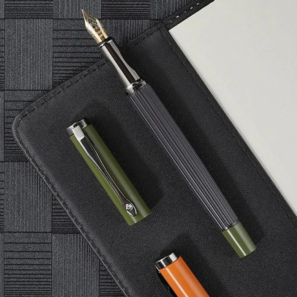 

Brushed Texture Luxury Metal Fountain Pen Exquisite Smooth Writing Calligraphy Fountain Pen 0.5mm High-end Business Fountain Pen