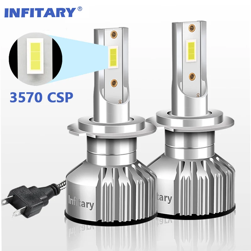 Лампа для автомобиля INFITARY, H4, H7, 9004, 9005, 9006, 9012 лм, 6500 К Лампа для автомобиля INFITARY, H4, H7, 9004, 9005, 9006, 9012 лм, 6500 К