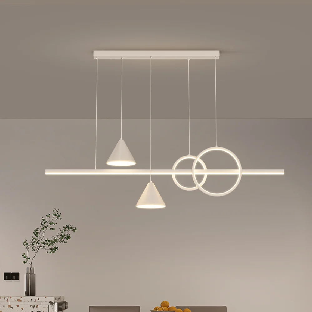 

Modern Minimalism Pendant Light For The Dining Room Kitchen Long Table Office Black White Led Chandeliers Shops Hanging Lamps