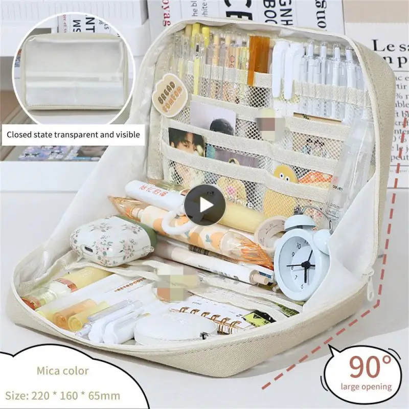 

Multiple Applications Student Learning Supplies Pencil Case Fashion Design Thickened Edge Wrapping Simple And Comfortable