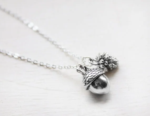 

Simple stainless steel pine cone pendant necklace female ethnic style jewelry girl student collarbone chain gift