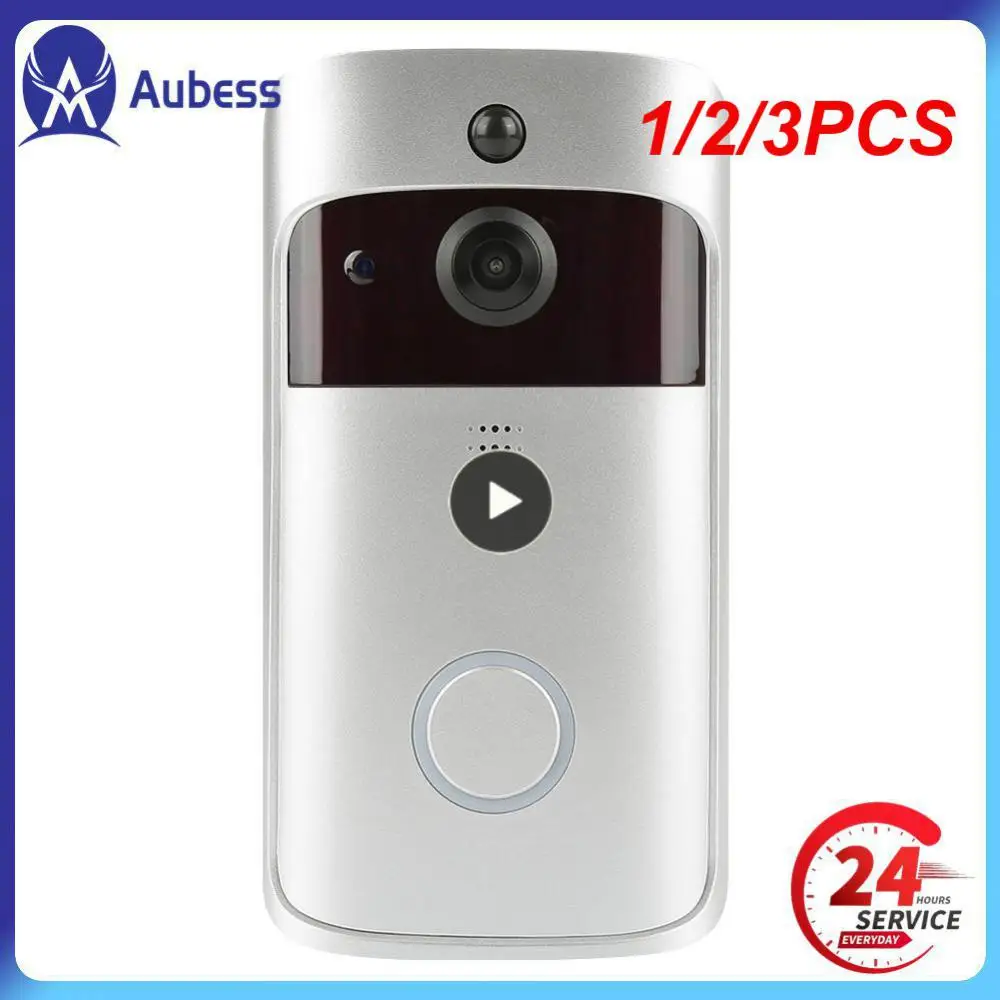 

1/2/3PCS Smart Wireless WiFi Ring Doorbell Security Intercom Video Camera Door Bell Chime Smart Cat'S Eye Security Intercom