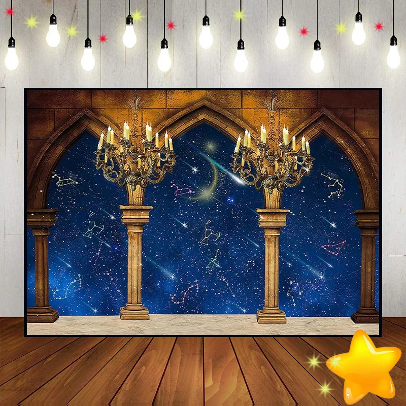 

King's Castle Gorgeous Palace Indoor Background Custom Birthday Backdrop Party Photo Decoration Photography Backdrops Banner