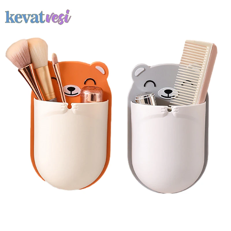 

Wall Mounted Organizer Storage Box Bathroom Toothbrush Rack Phone Plug Wall Holder TV Remote Control Storage Case Multifunction
