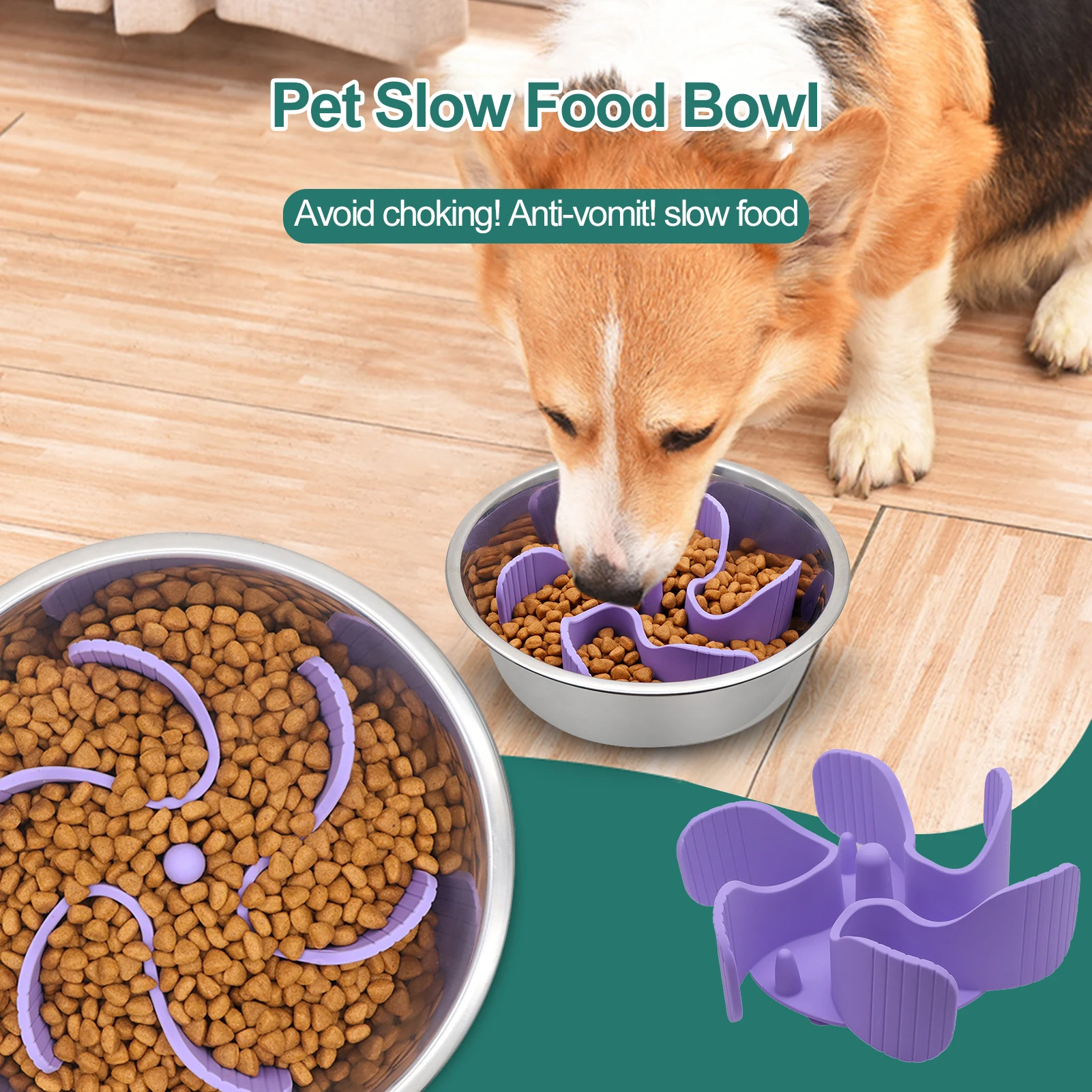 Силиконовая медленная кормушка для домашних животных чтобы превратить миску