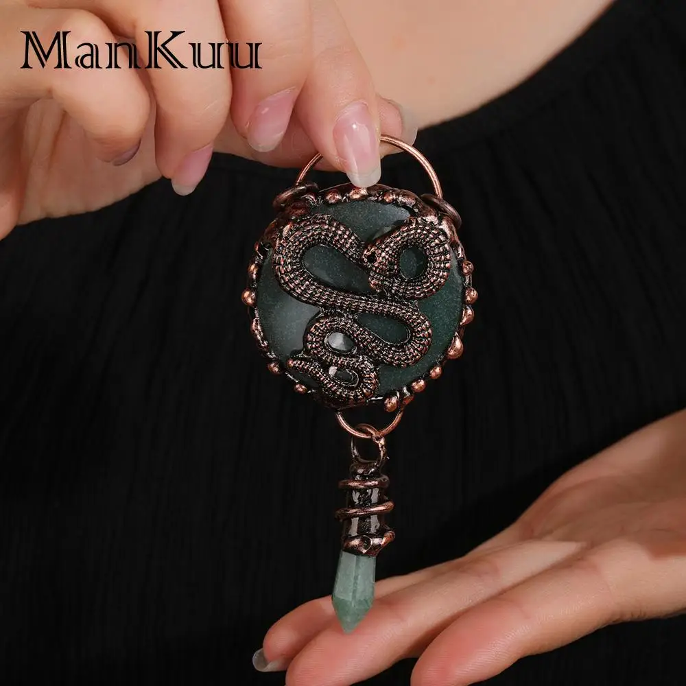 Уникальные Винтажные Ювелирные изделия Mankuu украшение в виде змей натуральный