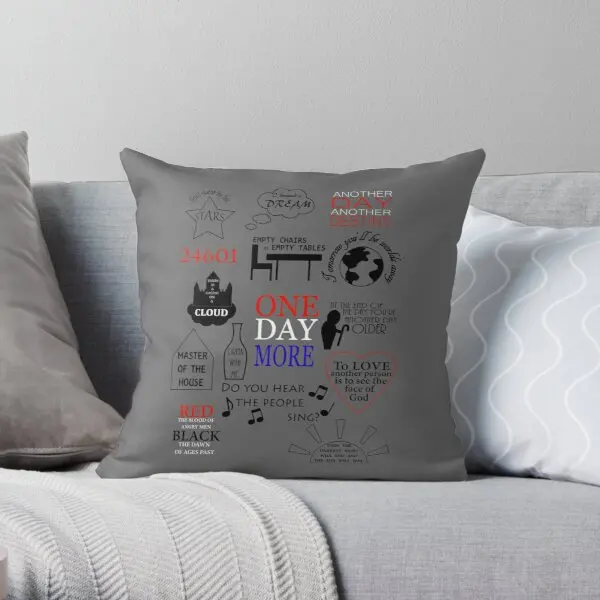 

Les Miserables Quotes Printing Throw Pillow Cover Bedroom Fashion Fashion Bed Anime Wedding Square Comfort Pillows not include