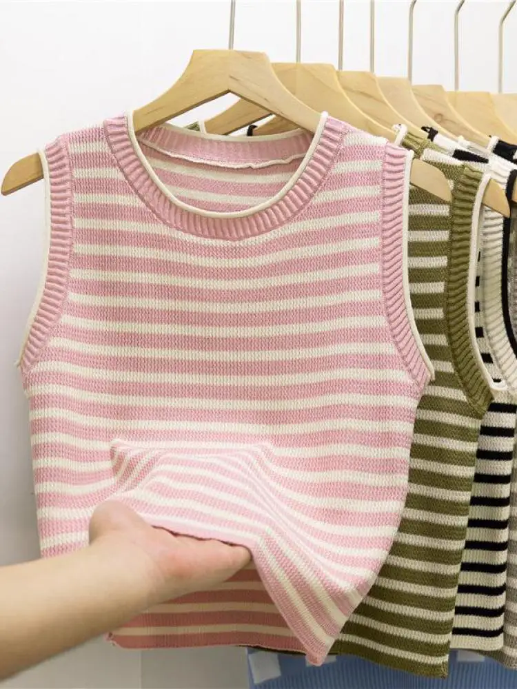 Новинка 2024 базовый женский жилет эластичный Женская майка и кофта летние дикие