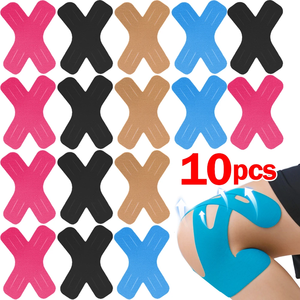 10 шт. X-образный мышечный пластырь для занятий спортом медицинская эластичная