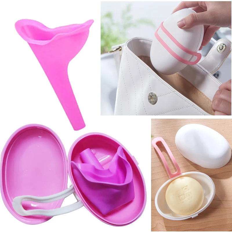 

Female Urinal Portable Wee Pee Stand Reusable Urinoir Femme Girl Urinating Woman Standing Urinals Outdoor Travel Portable set