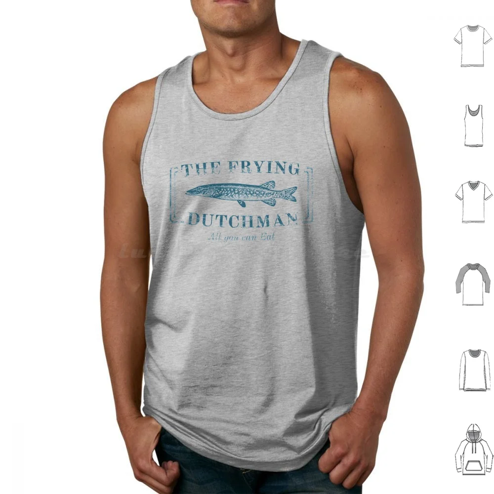Майки The Frying Holender с принтом из хлопка Fish Food All You Can Eat Homer Шведский стол Морской