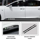 Автомобильная дверь боковая юбка полоса наклейка автомобильная декоративная наклейка для Skoda Octavia Fabia Superb Roomster Kodiaq светодиодные чемоданы автомобильные товары
