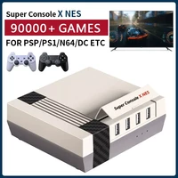 retro super console x nes video game console hd output built in 90000 retro games 60 emulators for pspps1snesnesn64mame