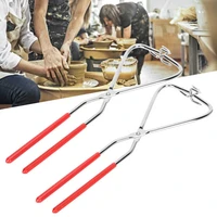 2pcs dipping tong pottery tool clay sculpture tongs stainless steel with handle pliers supplies polymer clay tools kit