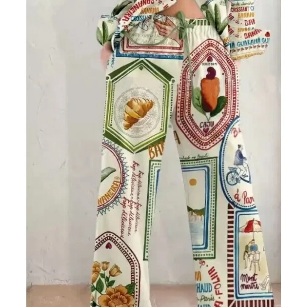 Женский Свободный Комплект Из Двух Предметов В Стиле Ретро