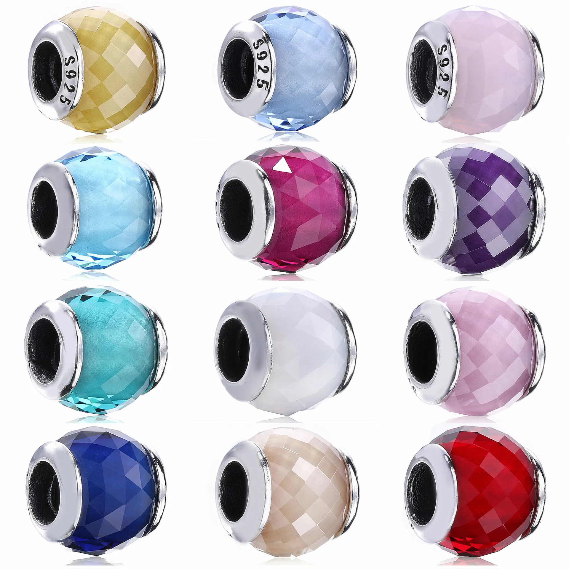 

Оригинальный разноцветный Шарм в форме шара маленькие грани из муранского стекла модный браслет Diy ювелирные изделия