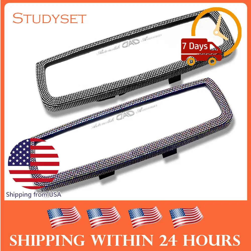 

Шикарное зеркало заднего вида, Автомобильное зеркало заднего вида с кристаллами, бриллиантами, шикарное, со стразами, телескопическая пряж...