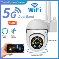 1080p 2 45g dual band 4x zoom outdoor surveillance camera with wifi color night vision security protection mini camera tuya