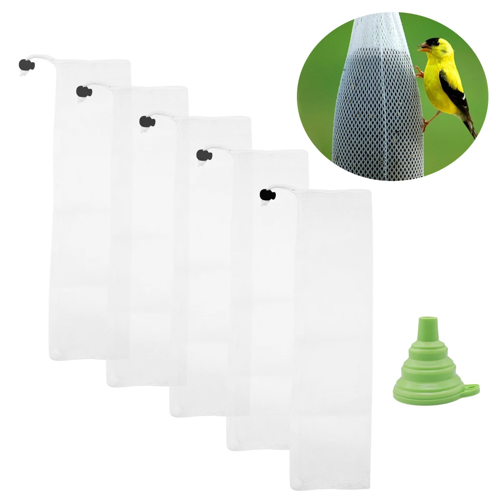 

Кормушка для птиц 6 шт./компл., уличная кормушка для сада, дома, двора, дикой природы, мелкая сетка, носки, мягкие Аксессуары для птиц, большие р...