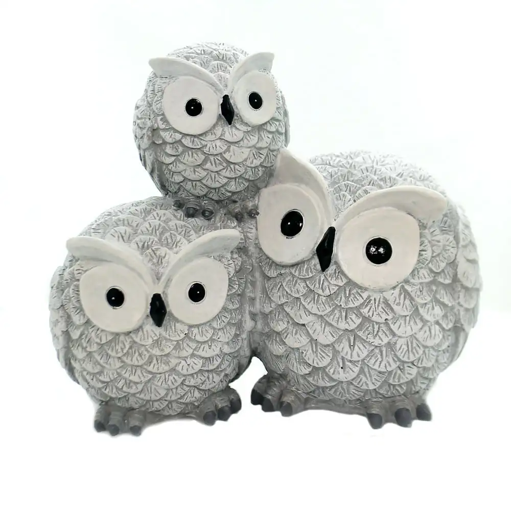 

STACKED OWL STATUE Polyresin Summer Wise 11659