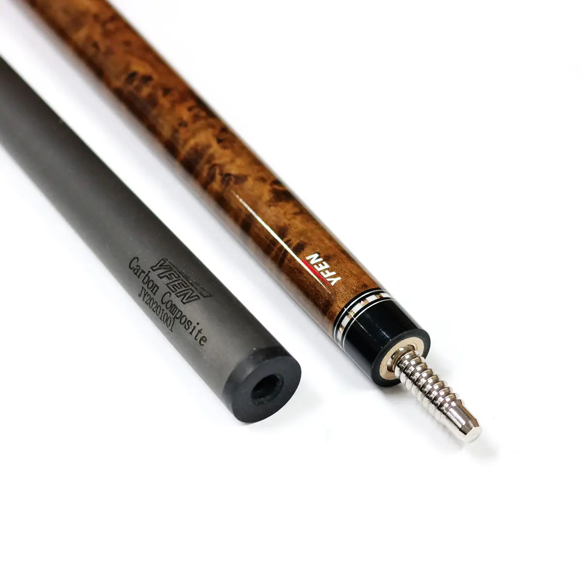 Фото Хит продаж: кий для бильярда Jianying Premium Handmade с карбоновым стержнем 11.5мм/12.5мм, наконечник из нержавеющей стали Yfen 11.5мм/12.5мм, высокое качество. №4