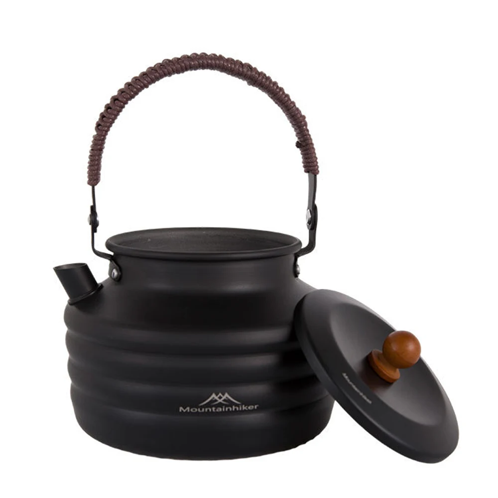 

Outdoor Camping Picnic Kettle Portable 1.4L Coffee Pot Teapot Light Weight Aluminum Alloy Kettle Cooking Accessory