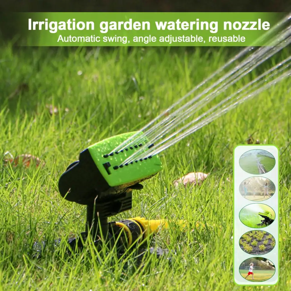 

Garden Sprinkler Auto Swing Adjustable Angle 180 Degree Rotating Even Spraying Irrigation Sprinkler Patio Accessory