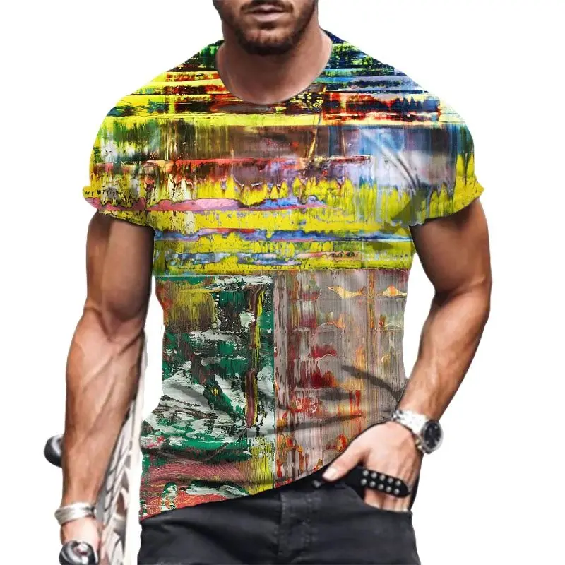 

2022 Fashion Summer Oversized New Men 3d T-Shirts Retro Style Short Sleeves Male Digital Color Printing O-Neck Tops Dropshipping