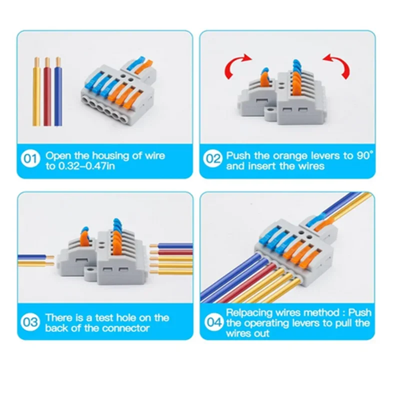 9 шт. компактные соединители для проводов AWG 28-12