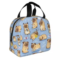 french bulldog 4 insulated lunch bags print food case cooler warm bento box for kids lunch box for school