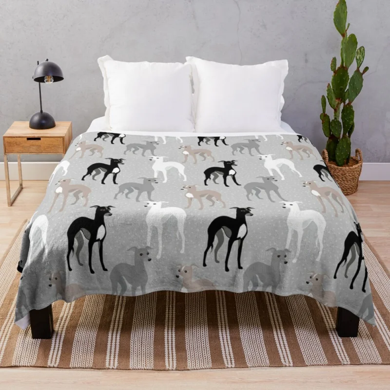 

Итальянское одеяло Greyhounds, тонкое одеяло, бархатное одеяло