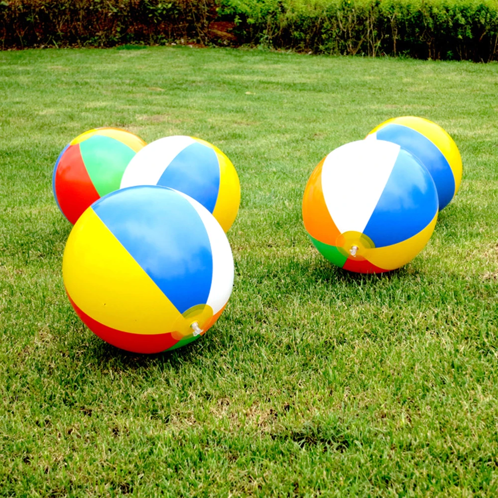 

Inflatable Beach Ball PVC Water Balloons Rainbow-Color Balls Summer Outdoor Beach Swimming Toys New Arrival