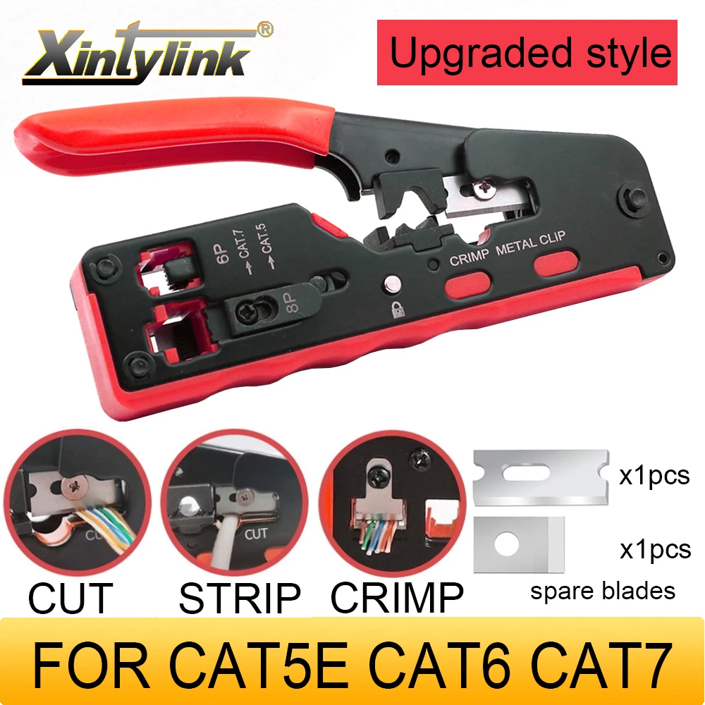 

CAT5 CAT6 CAT6A CAT7 CAT8 Обжимные клещи Xintylink