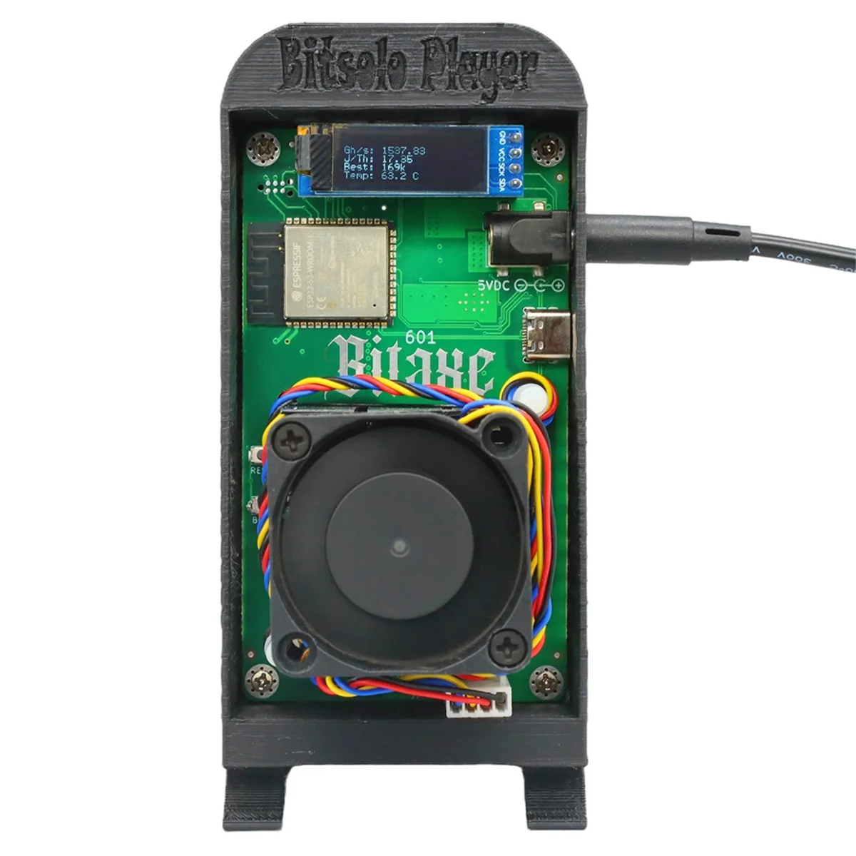 Bitaxe Gamma 601 Solo Miner 1 2TH/S 18 Вт BM1370 от Antminer S21 Pro Asic Bitcoin BTC с подставкой UK PLUG