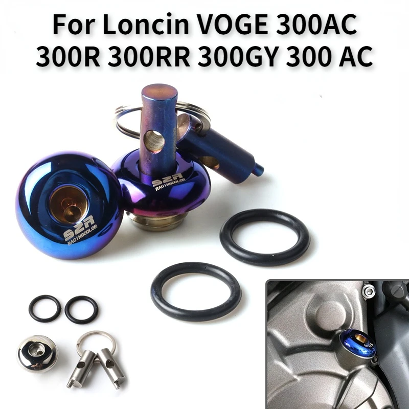 

Motorcycle Engine Oil Filler Cap Screw Cover Plug Bolt Protection With Key For Loncin VOGE 300AC 300R 300RR 300GY 300 AC R RR GY