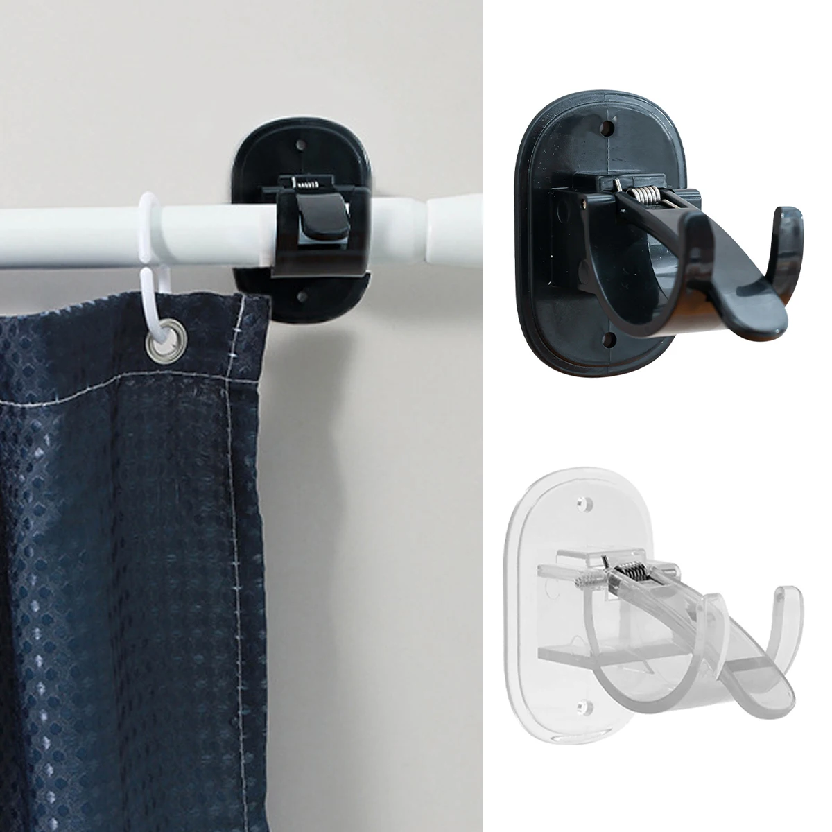 Самоклеящиеся зажимы для карнизов 1 шт. настенные держатели штор душа домашние