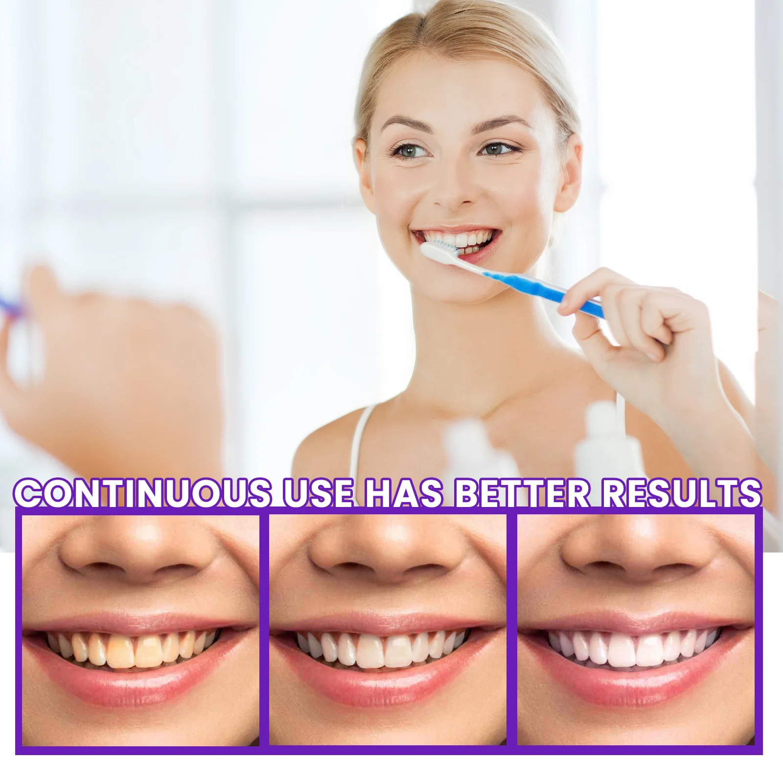 

West Month Bright White Purple Mousse Toothpaste Bright White Yellow Toothache Stain Fresh Breath Brightening Toothpaste