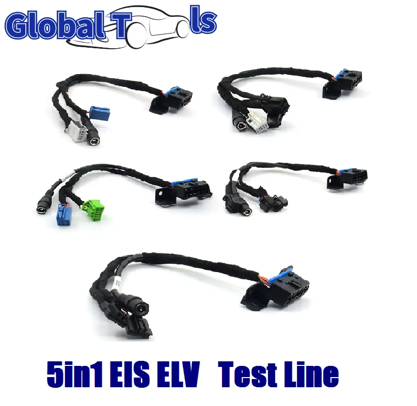 

5PCS/Set Five-in-one EIS ELV Test Detect Key Cables 5in1 Works with Together VVDI MB BGA Tool CGDI MB Prog For Mercedes
