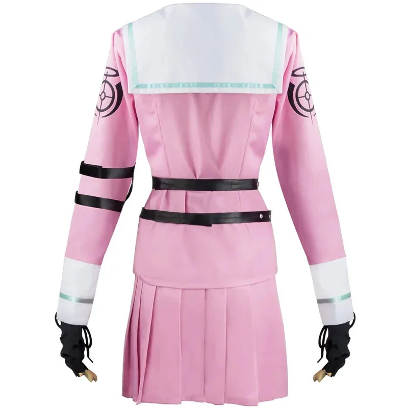 Фото Danganronpa V3 Miu Irama, платье для косплея для девочек, костюм моряка, полный комплект, комплекты париков, бесплатный пояс, воротник, носки, очки NM28 №5